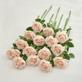 thumbnail image 6 of Roses Artificial Silk Flowers, 15PCS Fake Roses with Long Stems Realistic Faux Rose Bouquets for Wedding Decorations Bridal Shower Floral Arrangements Party Home Table Decor（Champagne Pink）, 6 of 7