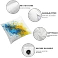 thumbnail image 6 of Acheng Gold and Blue Abstract Art Short Plush Pillowcase Set of 2 White, 6 of 7