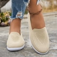 thumbnail image 6 of oqasdz Women's Casual Shoes Plus Size Slip On Close Toe Mesh Breathable Flat Bottom Walking Shoes Solid Color Comfort Trendy Versatile Outdoor Summer, 6 of 7