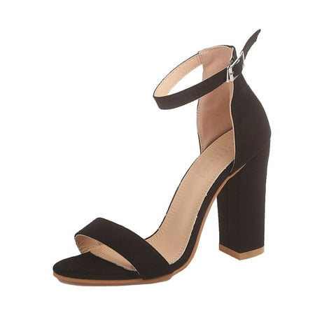 

Rdeuod Booties For Women Summer Shoes Buckle Strap Square Heels Open Toe Breathable Sandals