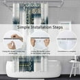thumbnail image 5 of Yellow Shower Curtain for Bathroom Abstract Yellow Gray Watercolor Shower Curtain Set with Hooks Contemporary Oil Panting Fabric Waterproof Shower Curtains 72x72inches, 5 of 6