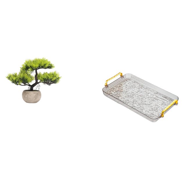 Colección De Vegetación De árboles Bonsái Artificiales, Centros De Mesa Con Plantas Artificiales, Plato De Postre, Bandeja Para Mesa De Centro, Asa Para Servir, Almacenamiento De Joyas,