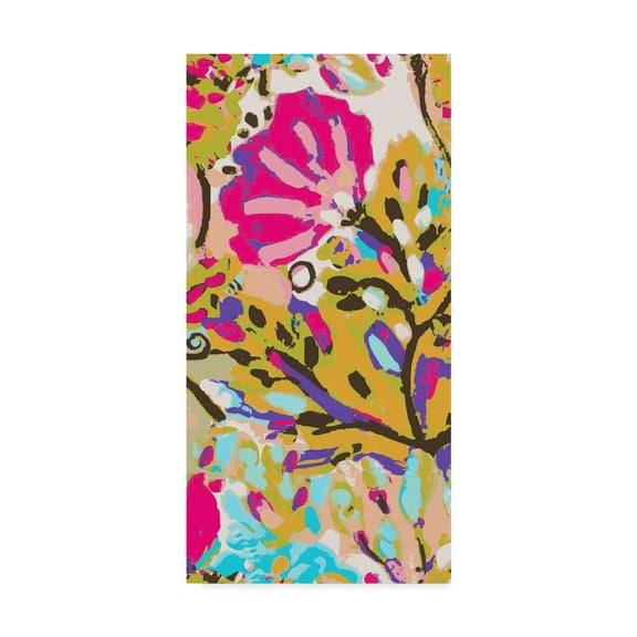 Karen Fields 'Pink Boho Floral I' Canvas Art