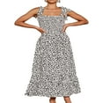 thumbnail image 2 of Femmes Robe Longue Imprimé Floral Sans Manches une Pièce Été Robe de Soleil, 2 of 5
