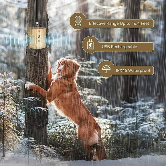 Riforla Wood Shape Barking Device Dog Training Device Dog Device Noise Border Pet Products Toys Pet Supplies Beige