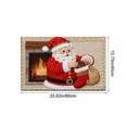thumbnail image 3 of Hometravel Christmas Themed Bath Rug, Knitted Holiday Floor Mat Carpet, Seasonal Decor Bathroom Mat for Front Door Kitchen, 3 of 6