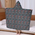 thumbnail image 5 of Dark Blue Bigfoot and Tree Pattern Hooded Bath Towel，60"x35" for Ages 3 To 12 Kids, Quick Dry Lightweight Soft Microfiber Hood Beach Towel Cover Up for Kids, 5 of 7