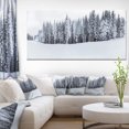 thumbnail image 1 of Impression sur Toile Paysage Montagnes Enneigées Noir et Blanc, 1 of 3