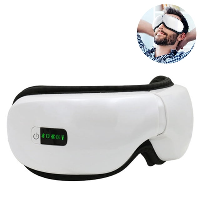 Masajeador de ojos con calor, masajeador de ojos recargable con música Bluetooth con 5 modos, relaja y reduce la tensión ocular, ojeras, bolsas para los ojos, ojo seco, mejora el sueño Ormromra 221765