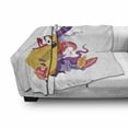 thumbnail image 2 of Music Soft Flannel Fleece Throw Blanket, Performance of a Guitarist Playing on Big Guitar with Floral Ornaments, Cozy Plush for Indoor and Outdoor Use, 50" x 60", Mustard and Multicolor, by Ambesonne, 2 of 5