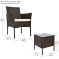 thumbnail image 4 of Juego de Muebles Jardimex Sala para Exterior Jardin Patio Terraza 3 Pzs Cafe, 4 of 8