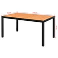 thumbnail image 2 of vidaXL Garden Table Brown 150x90x74 cm Aluminium and WPC, 2 of 2