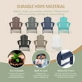 thumbnail image 6 of WestinTrends Highland 4-Piece Outdoor Patio HDPE Adirondack Chairs With Ottomans and Cup Holder Set, Navy Blue, 6 of 14