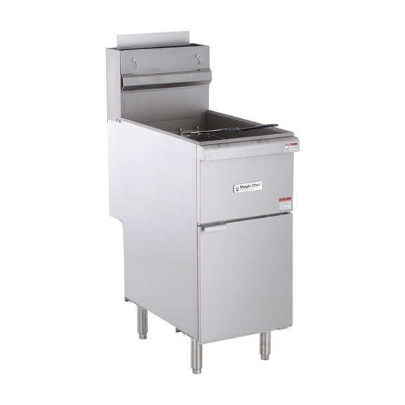 Magic Chef Commercial 35 Qt. Stainless Steel Commercial Gas Fryer in Stainless Steel