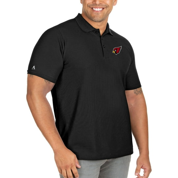 Men's Antigua Black Arizona Cardinals Big & Tall Legacy Pique Polo