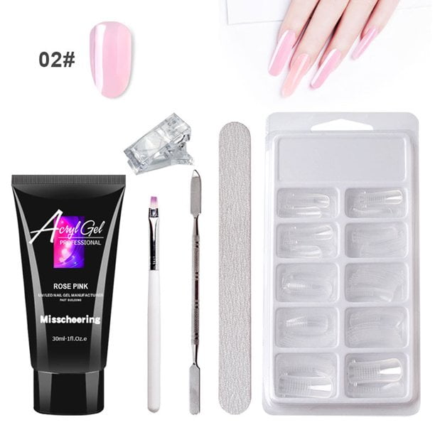 Noctfls Poly Extension Gel Nail Kit UV Acryl Builder All In One Kit for Nail Manicure Starter Kit DIY at Home