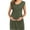Green, variant on Christmas! Ohufall Dress Ladies Fashion Solid Color Pleated Cotton Round Neck Sleeveless Clothe Dress