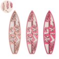 thumbnail image 5 of Dserhfy 3Pcs/Set Wooden Hibiscus Surfboard Wall Decoration Farmhouse Rustic Surfboard Wall Art Home Bedroom Living Room Bathroom Wall Decorative Sign, 5 of 8