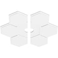 thumbnail image 2 of 36"OD x 4"ID x 12 1/2"C x 1"P Daisy Architectural Grade PVC Contemporary Ceiling Medallion, Two Piece, 2 of 11