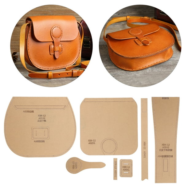 7x Leather Templates Patterns Bag Templates Sewing Machine