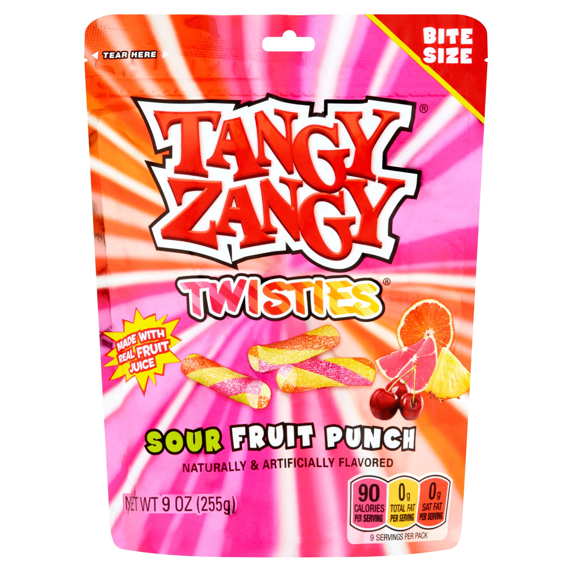 Tangy Zangy Twisties Sour Fruit Punch, 9 oz