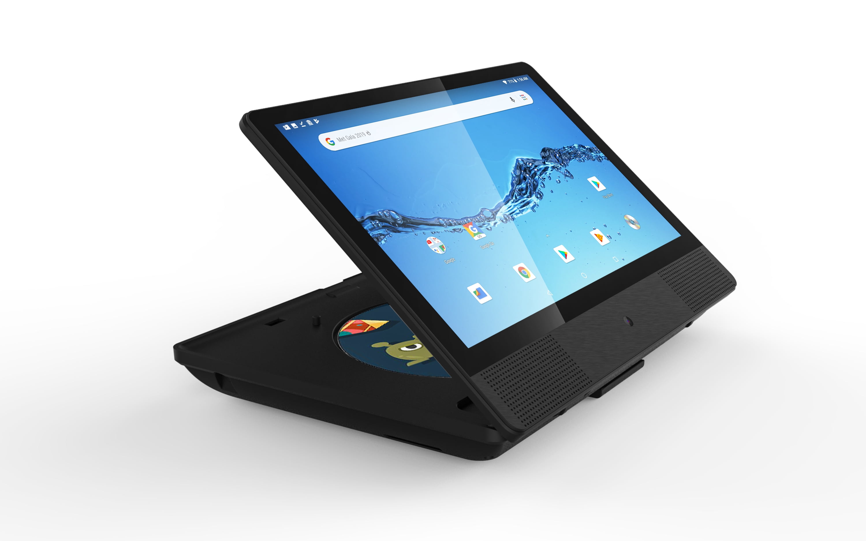 Sylvania Quad Core Tablet/Portable DVD Combo, 1GB/16GB, Android 8.1, (SLTDVD1023) -