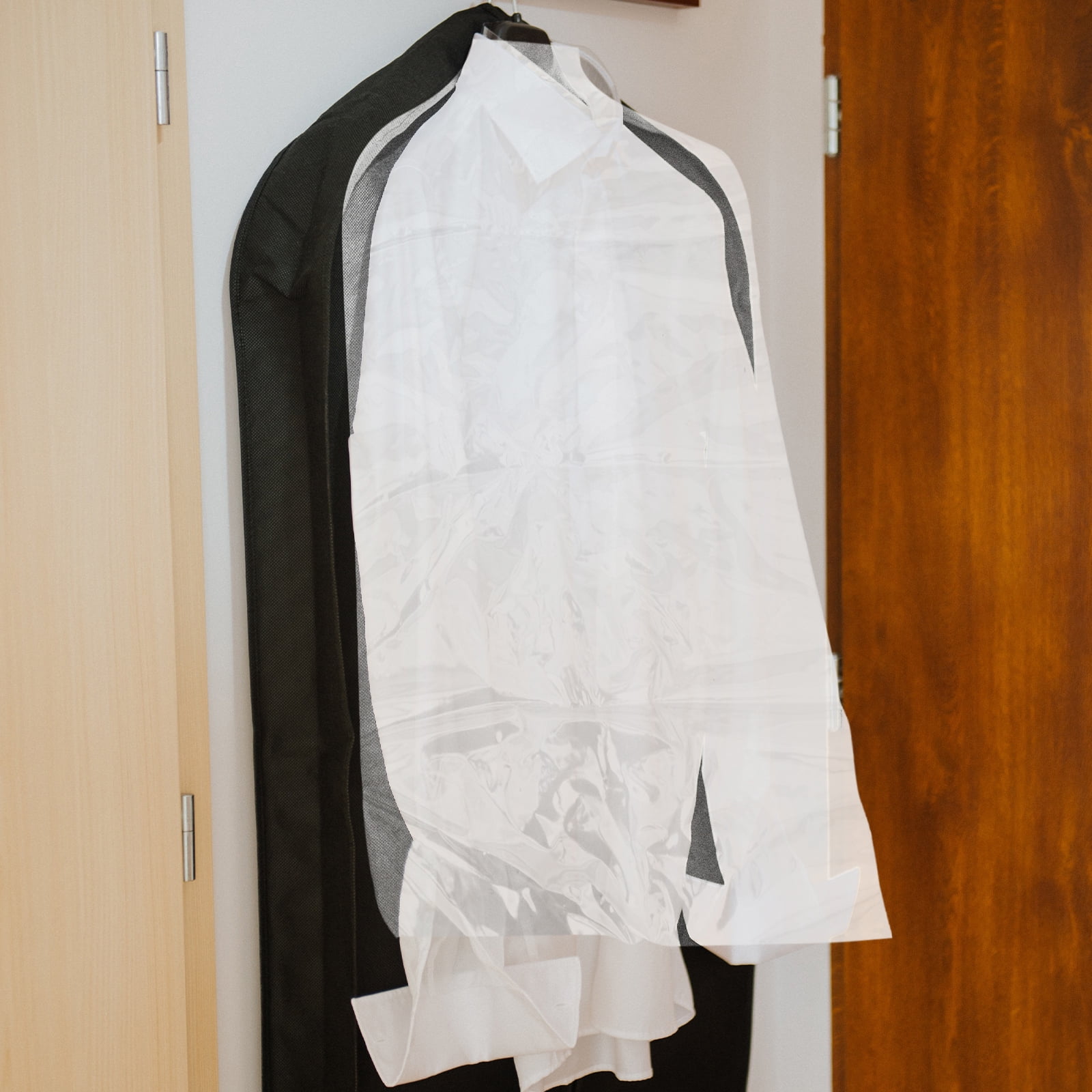 Raindrops 50pcs 60x90cm Clear Plastic Garment Bags for Clothes Cover Disposable Storage at Home Shop Outdoor