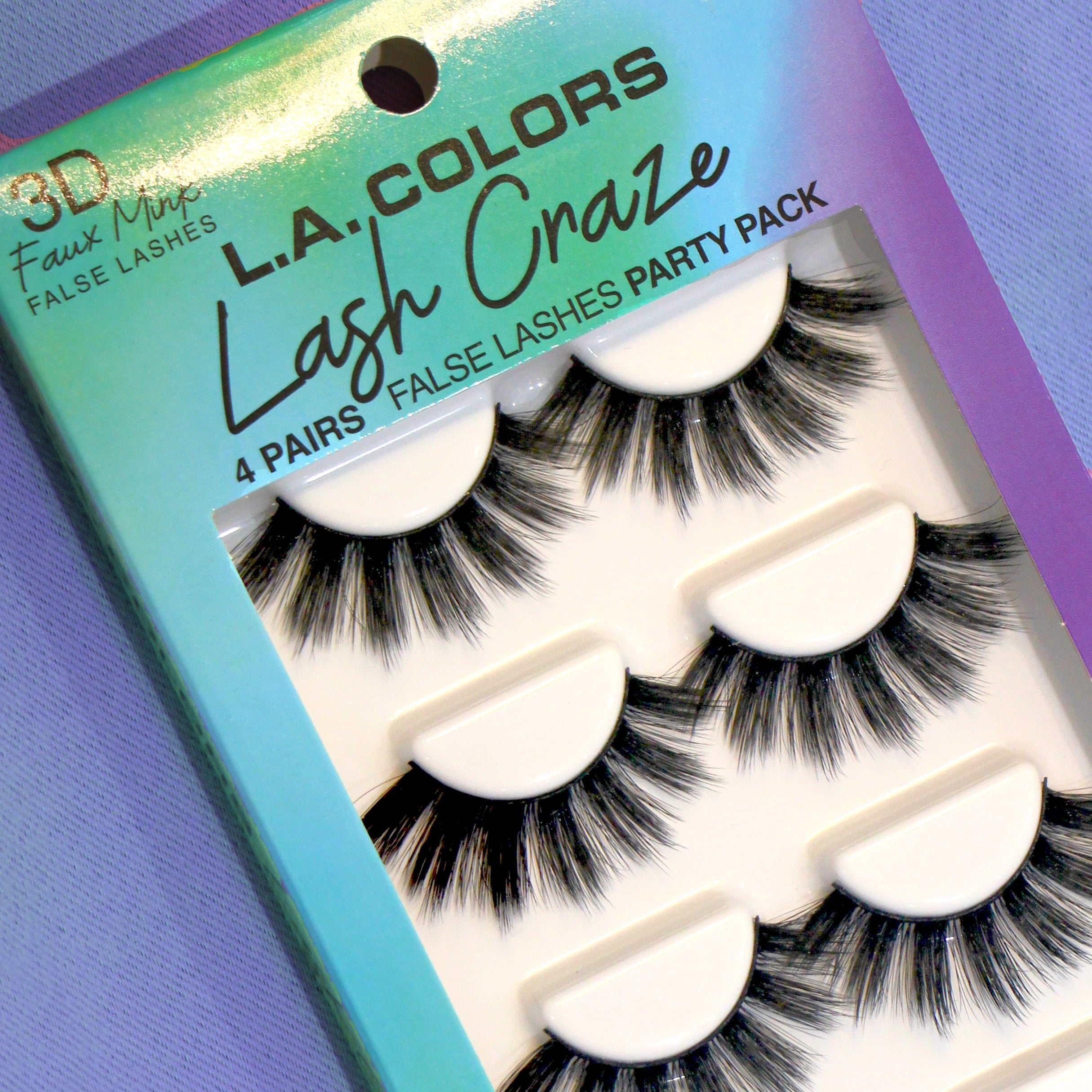 L.A. COLORS Eyelash, Lash Craze, Lookin' Gorgeous, 4 pairs