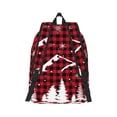 thumbnail image 3 of Balery Christmas Tree Buffalo Plaid Vintage Canvas Backpack for Men and Women - Large Capacity, Durable Travel Laptop Bag for School, Work, Hiking, and Outdoor Activities, 3 of 7