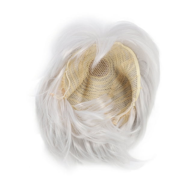 Peluca Blanca Corta, Cómoda Peluca Blanca Hermosa Y Fácil De Usar Para Festivales De Anime Cosplay