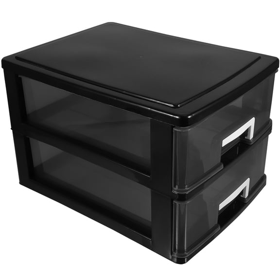 LEORX Black Multi Layer Desk Drawer Box Desktop Organizer for Stationery Cosmetics and Sundries Storage