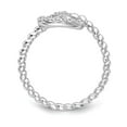 thumbnail image 2 of Solid 925 Sterling Silver CZ Cubic Zirconia Knot Anniversary Ring Band Size 8, 2 of 5