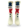 thumbnail image 5 of Holiday Time Women's Snowman 3D Cozy Crew Socks, 1-Pack, Size 4-10, 5 of 7
