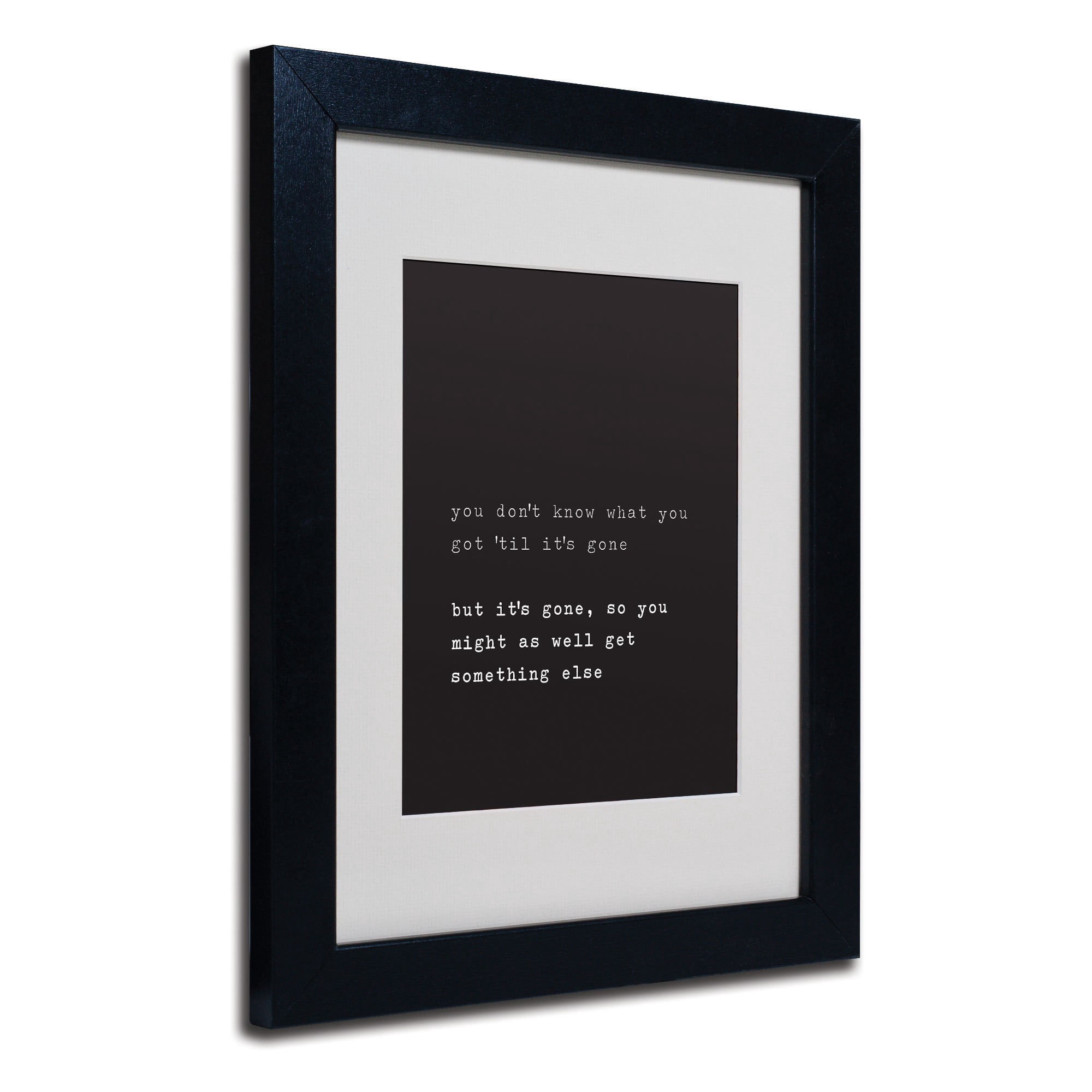 Trademark Fine Art "Get Something Else" Matted Framed Art by Megan Romo, Black Frame