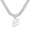 Silver-B, variant on Silver Cursive Initial Pendant Necklace With Heart Charm Cuban Link Chain