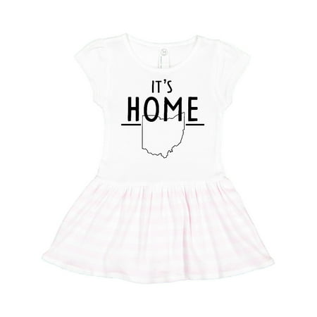 

Inktastic It s Home- State of Ohio outline Gift Toddler Girl Dress