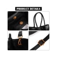 thumbnail image 4 of Deago Tote Bag for Women PU Leather Shoulder Handbags Fashion Hobo Crossbody Bags Bucket Purse with Adjustable Shoulder Strap (Black), 4 of 9