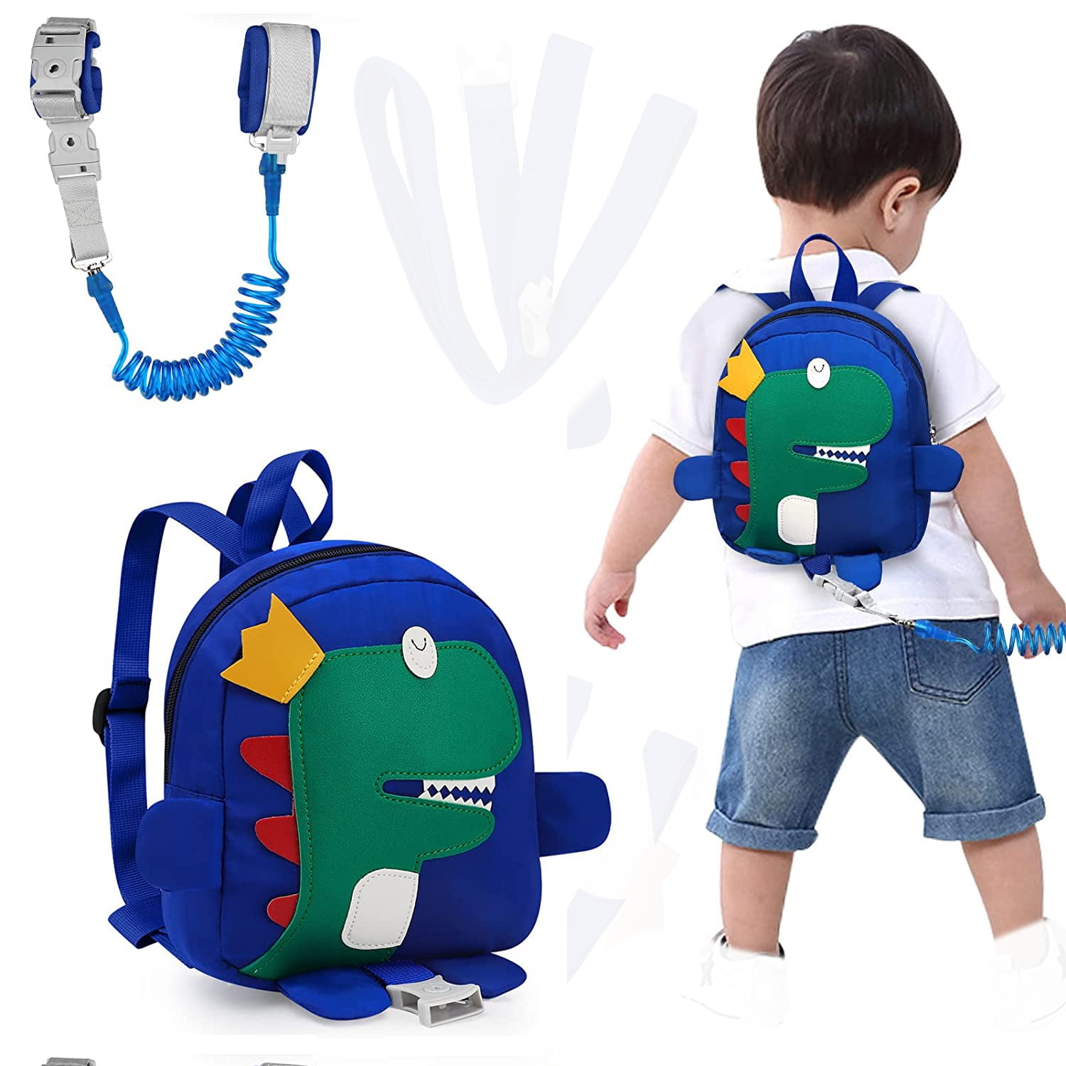 4 in 1 Dinosaur Backpacks Baby Safety Harness Walking Antilost Leash