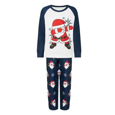 

Liacowi Family Matching Christmas Pajamas Set Santa Snowflake Print Holiday Pajamas Sleepwear Dad Mom Kids PJs