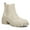 Beige-NEW, variant on Pennysue Women's Platform Chelsea Booties Off-white Round Toe Ankle Boots Size 9.5