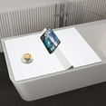 thumbnail image 4 of Foldable Bathtub Tray, 59x27.5in White Bathtub Cover Folding Bath Lid PVC Waterproof Fits Most Tubs Folding Board Bathtub Insulation Cover Durable Insulation Plate for Bathroom, Home, 4 of 14