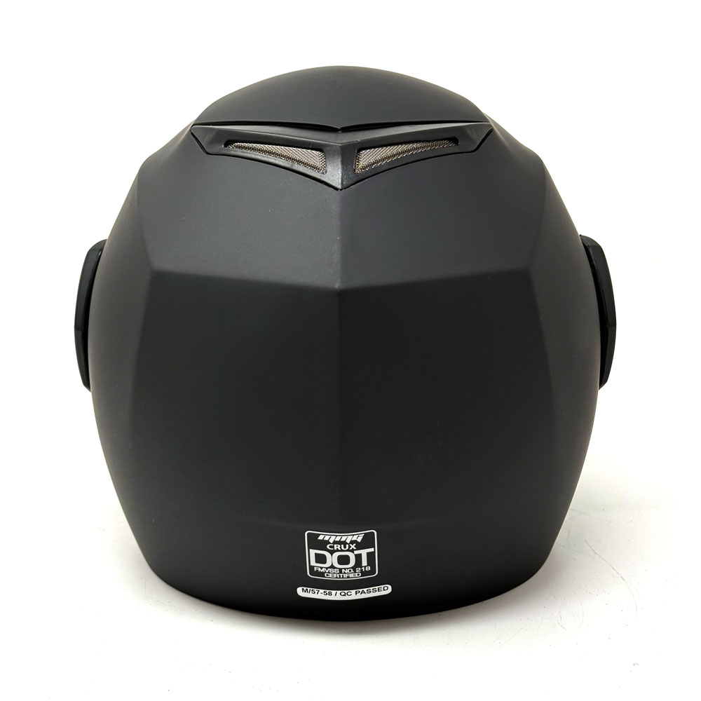MMG Adult Motorcycle Modular Full Face Helmet Flip up Visor DOT - Model 34 (Matte Black, Large)