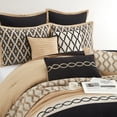 thumbnail image 5 of Nanshing 10 Piece Comforter Set, King, Black Gold, 5 of 7
