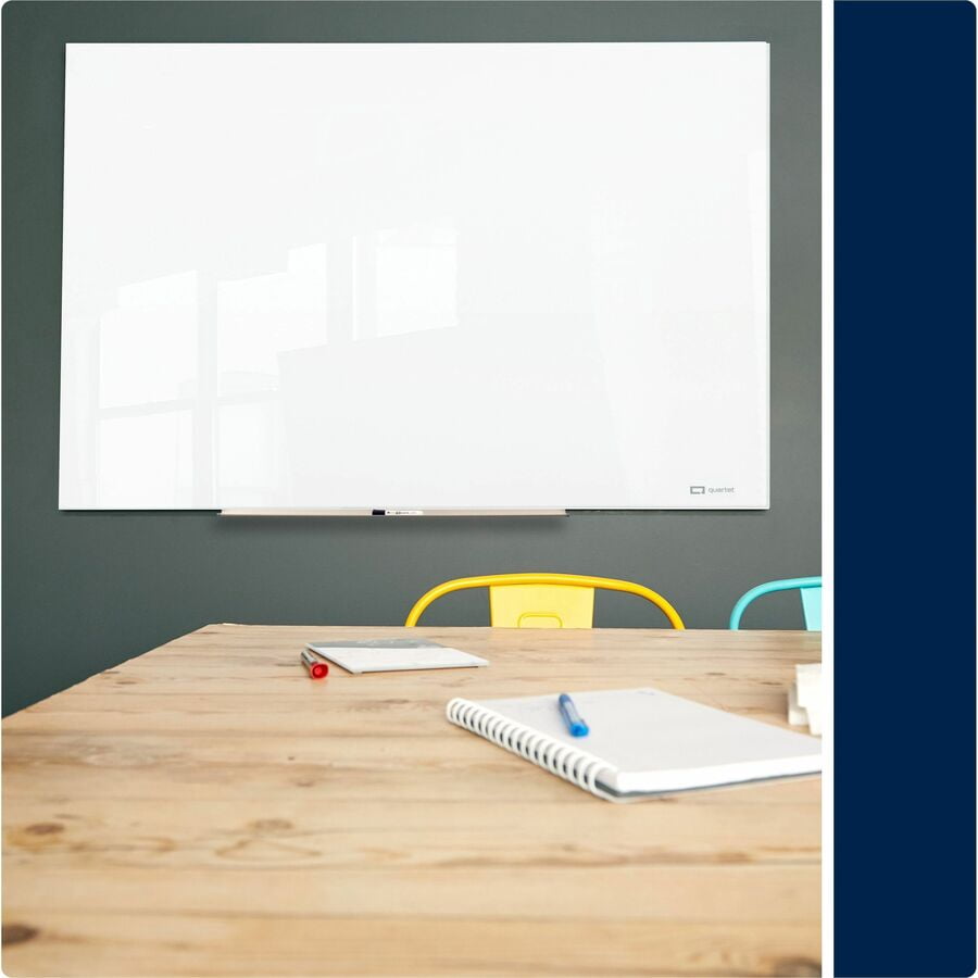 Quartet InvisaMount Magnetic Glass Dry-Erase Board 72 x 48 White Surface