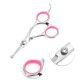 thumbnail image 3 of Tijeras de peluquería para mascotas de cabeza redonda de 1 pieza Unique Bargains de 4 pulgadas en tono plateado y acero inoxidable rosa, 3 of 4