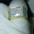 thumbnail image 4 of 2.00 Ct Round Moissanite Men's Wedding Pinky Band Ring 925 Yellow Gold Plated, 4 of 4