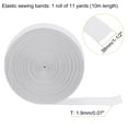 thumbnail image 2 of Uxcell 11 Yards Sewing Elastic Bands 1-1/2" Width Flat Knit Stretch Elastic Cord for DIY Crafts, White, 2 of 6