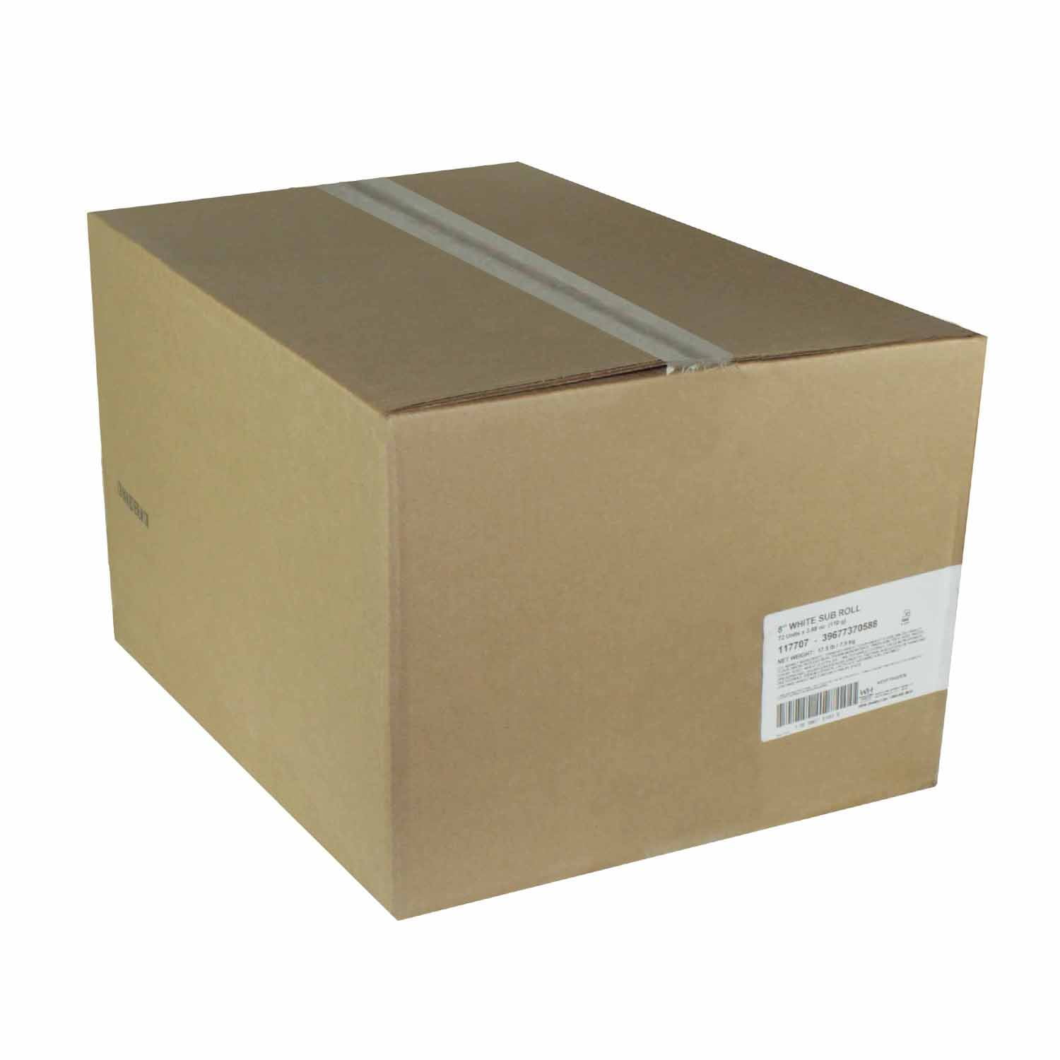 Wholesome Harvest White Sub Roll, 8 inch - 6 per pack -- 12 packs per case.