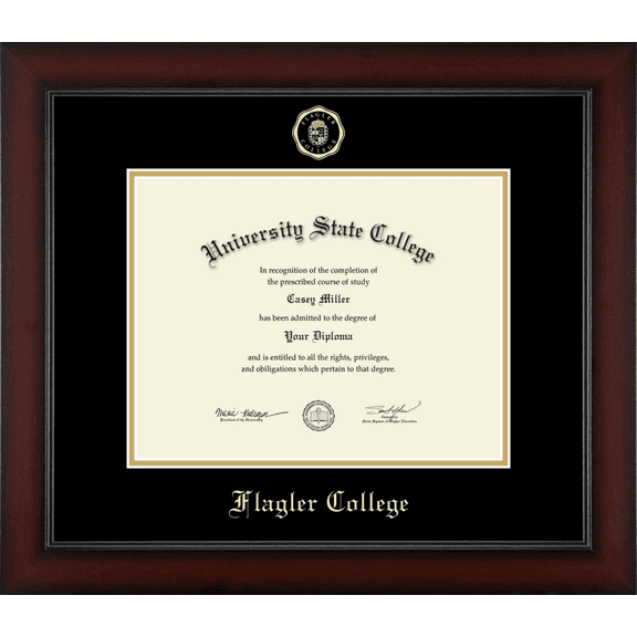 Flagler College Diploma Frame, Document Size 11" x 8.5"