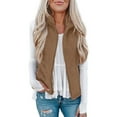 thumbnail image 2 of Herrnalise Jackets For Women Fashion Warm Jacket Winter Casual Sleeveless Versatile Top Khaki,XXL, 2 of 7